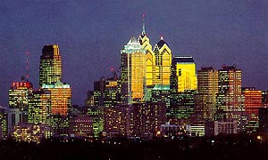 Philadelphia at night